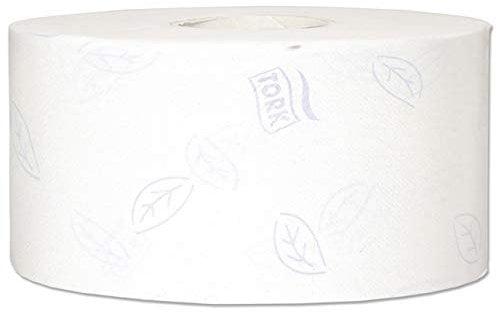 New & Sealed Tork Premium Toilet Roll Mini Jumbo Embossed 2-ply White Ref 110254 Pack 12 127646