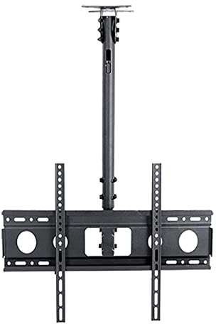 Decken-TV-Halterung, hängende TV-Halterung, höhenverstellbar, teleskopisch neigbar und schwenkbar, passend für 40-75-Zoll-Fernseher (Größe: 1,5 m) (OneColor 2 m)