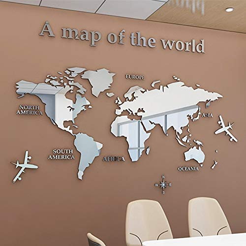3D DIY Weltkarte Wandaufkleber Kristalldekoration Büro Studie Wohnzimmer Sofa Hintergrund Wandaufkleber Dreidimensionale Wanddekoration Wandbilder Wandsticker Wandtattoo