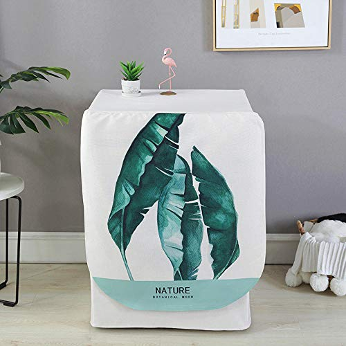 Coprilavatrice Da Esterno Copertura & Copertura Lavatrice Impermeabile E Antipolvere Multi-Size Adatto Per Asciugatrice Lavatrice (Foglia Verde(L45*W60*H85Cm))