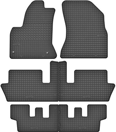 AGCPdirect Gummi Matten Fußmatten Passgenau 6-teilig Set für Citroen C4 Picasso 1 2006-2013 und Peugeot 5008 2009-2017