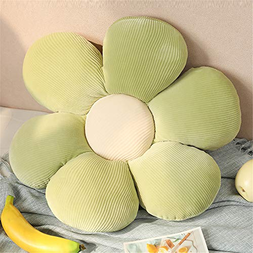 Morbuy Stuhlkissen Blumen Form Sitzkissen, Plüsch Tatami Stuhl Kissen, Weiche, Komfortable Verdickte Sitzkissen Kissen Bodenmatte Kinderzimmer Dekor (40x40cm(15.7x15.7inch),Grün)