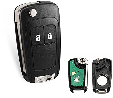 Heart Horse 2 Buttons Car Key Fob Cases Flip Remote Control Replacements for Opel Vauxhall Astra J Insignia Mokka Adam Corsa Viva Zafira Car Key Shell Cover with 433Mhz ID46 Chip & Battery & Blade