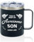 Onebttl Son Gifts from Mum Coffee Mug, Best Son Ever, Awesome, from Dad, Parent, Father, Mother for Son's Birthday, Graduation, Adulthood, Stainless Steel Travel Mug with Lid, 12oz/350ml