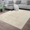 TT Home Teppich Wohnzimmer Kurzflor Anti-Rutsch Rückseite Einfarbiges Design Waschbar, Farbe: Creme, Größe:120x170 cm