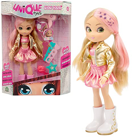 Giochi Preziosi Unique Eyes, Puppe 25 cm – Amy, mit ihren Augen, mit magischen Haaren, Spielzeug für Kinder ab 3 Jahren, MYM082