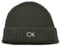 Calvin Klein Herren Classic Cotton Rib Beanie K50K509680 Gestrickte Mütze, Grün (Dark Olive), OS