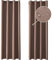 Ystyle Gardinen 2er Set, Thermovorhang Kälteschutz, Outdoor Vorhang Wetterfest Mit Ösen, Verdunkelungsvorhang, Vorhänge Blickdicht, Curtains Wohnzimmer, Thermovorhang Hitzeschutz, Braun