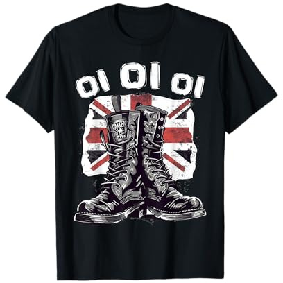 Oi Punk Rock mit Skinhead Kampfstiefel - Oi Oi Oi Punk T-Shirt