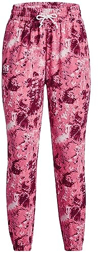 Under Armour Damen Rival Terry Jogger Sweathose, Pace Pink/Weiß, M