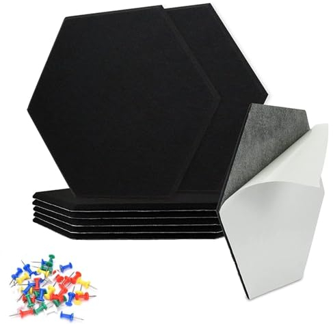 Groß Filz Pinnwand Selbstklebend,8 Stück Memotafeln Große mit 35 Stück Pushpins,Bulletin Tafeln Heimdekoration Wanddeko,ür Kinderzimmer Klassenzimmer Büro und Arbeitszimmer (Schwarz)
