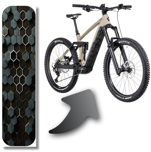 Designfolie für E-Bike Akkucover für CUBE Stereo | Reaction Hybrid Modelle, Rahmenschutz eBike, Fahrrad Aufkleber, Bike Sticker (Cube Abdeckung 20-04377, 21-11463, 20-01818, Grey ´n´Black Honeycombs)