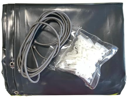 Bâche hivernage Piscine Hors Sol Ubbink Sunwater Ø 360 cm - Toile PVC 640 g/m² Gris foncé - Couverture Hiver