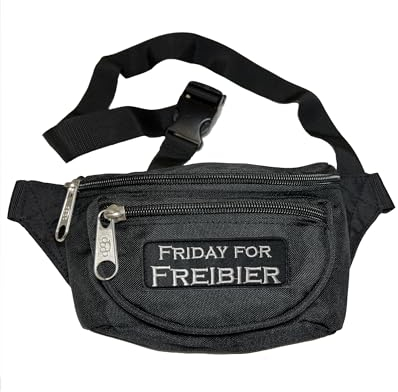 Bauchtasche Friday for Freibier in schwarz I Gürteltasche Hüfttasche Waist Hip Bag Black