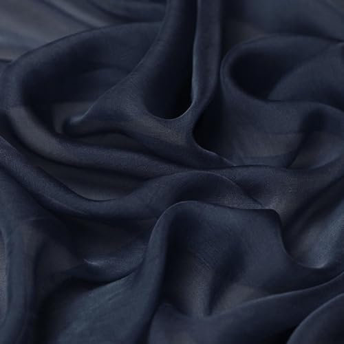 CISULI 100% Seidenchiffonstoff,6 Momme,Breite 140 cm,Dünnes Tüllmaterial,Brautkleidstoff (XY06, Preis für 1 Meter)