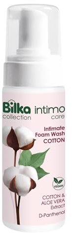 Bilka Collection Intim-Schaumwäsche mit Baumwolle, Aloe Vera & D-Panthenol Intimpflege, Vegan, Sanfte Reinigung, Tägliche Waschlotion, 1 x 140 ml