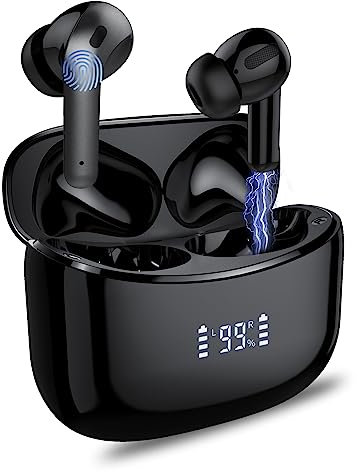 FAMOO Ear Buds Wireless Earbuds, Bluetooth Headphones 5.3, In Ear Noise Canceling Bluetooth Earphones with 4 ENC Mic