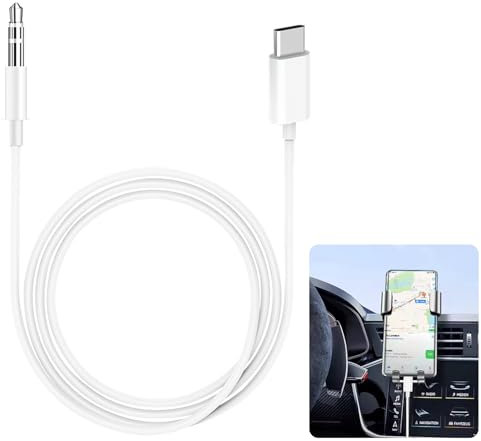 Cavo Aux USB C a 3.5mm Jack, Type C Cavo Audio Hi-Fi, Compatibile con Samsung Galaxy S22/S21/S21+/S20 Ultra/S20 Z Flip, P40 Pro/P30 Pro/P20, Mate 30/20 Google Pixel Autoradio Cuffie Stereo, Bianco, 1M