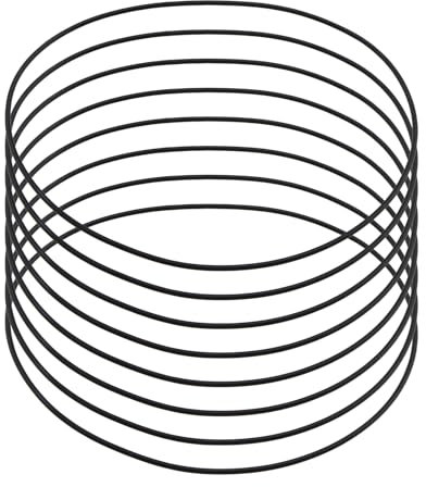 eMagTech 8er-Set Nitril-Gummi-O-Ringe, 195 mm Außendurchmesser (OD), 189 mm Innendurchmesser (ID), 3 mm Breite, Wasser-Metrische Dichtung, kompatibel mit Grundfos JP5 und JP6, schwarz.