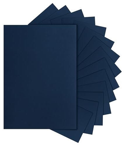 Silunkia 28 Blatt marineblauer Karton, 8,5 x 11 cm, Scrapbooking-Papier, 41,7 kg
