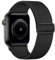 Elastisches Nylon Loop Armband - Kompatibel mit Apple Watch 38mm 40mm 41mm 42mm 44mm 45mm 46mm 49mm - Geflochtenes Sport Band für Watch Ultra SE Series 10 9 8 7 6 5 4 3 2 1 (Schwarz)