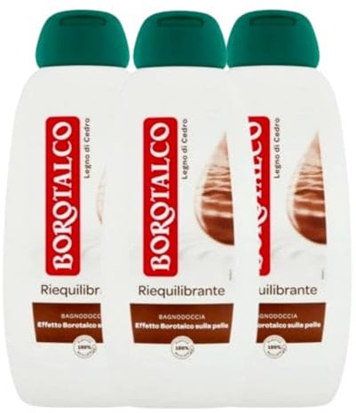 Borotalco Ausgleichende Duschgel aus Zedernholz, 450 ml (3 Einheiten)