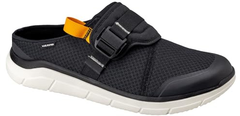Lizard Way Moc Schwarz - Leichter komfortabler Slip-On Sneaker, Größe EU 43 - Farbe Black - Lizard Orange