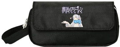 Sageam Anime Frieren: Beyond Journey's End Merch Federmäppchen, Schulmäppchen Kinder, Federtasche für Jungen und Mädchen (schwarz)