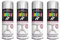 YSAMAX All Purpose White Satin Finish Spray Paint, Quick Drying Formula, Suitable For Interior And Exterior Application, Provide Excellent Coverage And Adhesion, 250ML, (4PCS)