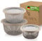Viwares 3 Schüssel-Set mit Deckel stapelbar (6-teilig) - 1, 2, 3 L – BPA-frei– Für die Zubereitung von Teig und zum Servieren von Salaten, Brot, Gemüse, Rührschüssel Spülmaschinenfest, Beige