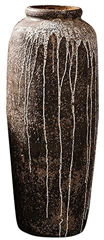 PUFAHAU Vase en céramique Vintage, Grand Vase sur Pied, Grand Vase pour Jardin, Patio, hôtel(26 * 60CM)