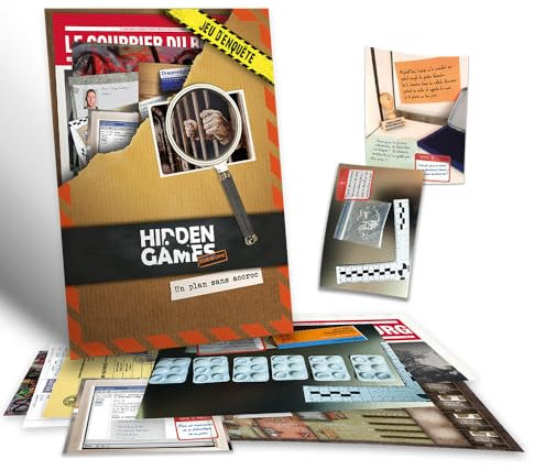 Hidden Games Kriminalakten – Ein Plan ohne Haken – Französisch – realistisches und spannendes Kriminalszenspiel, kooperatives Escape Room