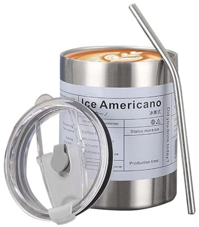 Generico Stainless Steel Tumbler, Vacuum Coffee Cup, Thermal Travel Mug, Insulated Coffee Cup, Stainless Steel Vacuum Tumbler Insulated Coffee Mug with Lid for Beach for Travel
