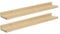 eSituro 2er Set Wandregal Holz, Hängeregal Schweberegal Bilderleiste, Wanddeko für Wohnzimmer Schlafzimmer Küche Badezimmer, 10 kg Belastbarkeit, natürliche Holzfarbe, B60xH4xT10 cm, SWS0377-2
