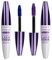 Blue Wimperntusche Wasserfest, 10ml Mascara Wasserfest, Langlebige Volumizing Curling Verlängerung Mascara Make-Up für Weihnachten, Halloween, Partys, Hochzeiten-weiß Box (Weißer Blau+Lila)
