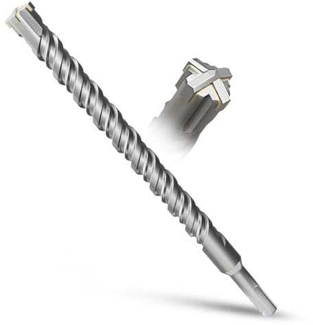 METOTY SDS Plus Bohrer 26mm×350mm,Steinbohrer,Hammerbohrer,Betonbohrer,Für Stein,Beton,Naturstein,Ziegelmauer