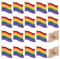 WANDIC 20 Stück LGBT Pride Pin Broschen Emaille Regenbogen mit Rückseite aus Goldlegierung Abzeichen Gay Pride für die Herstellung von Schmuck Armband Halskette Ohrringe, Metall