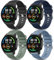 YLK Correa para Xiaomi Mi Watch/Watch S1/S1 Active/S3/Color Sport/Redmi Watch 3 Active Hombr Mujer (Negro/Azul Gris/Verde Oliva/Azul Oscuro)