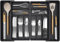 Lifewit Großer Besteckkasten, Breite von 46 bis 70cm Verstellbarer Besteckeinsatz für Schubladen, Tiefe 42,4cm, Abnehmbarer Schubladen Organizer, Kunststoff Utensilienhalter für Gabeln/Messer, Schwarz