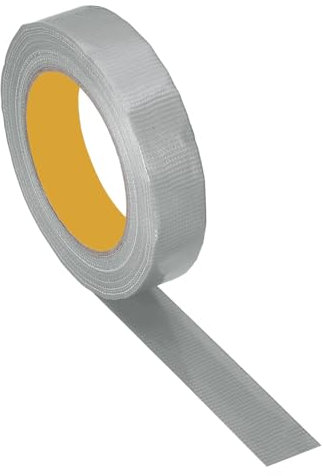 PATIKIL Nastro Gaffer 2.5 cm x 50 Metri, Nastro Pavimento Gaffer Impermeabile Senza Residui Non Riflettente Facile Da Strappare per Fotografia Interna Esterna Cavo Elettrico, Argento