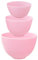 Kuleyng Silicone Mixing Bowl Set, 3 Pcs BPA-Free Silicone Bowls for Face Mask Mixing, Hair Dye, and Kitchen Prep, Pink