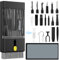 22 en 1 Keyboard Cleaning Brush Kit - Cepillo Limpiador de Teclado Herramienta de Limpieza Auriculares Extractor de Teclas Multifunción Extractor de Polvo para Laptop Auriculares, Obsidiana Negra