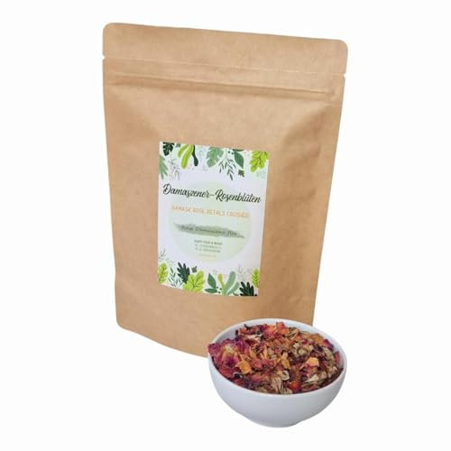 IGART FOOD&WOOD Rosa Damascena 500g, tè ai petali di rosa, fiori essiccati, foglie commestibili, ideale per tè o decorazione