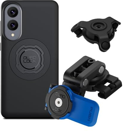 Quad Lock Brake Reservoir Motorcycle Phone Mount with Vibration Dampener and MAG Phone Case for Galaxy S25 Edge