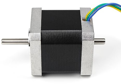 RATTMMOTOR Nema17 Schrittmotor, 48 mm Länge, 1,8 A, Doppelschaft, für 3D-Drucker/Fräsen/CNC-Fräsmaschine