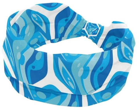 Bandeau large pour femme Motif glaçons La Reine des Neiges Bleu