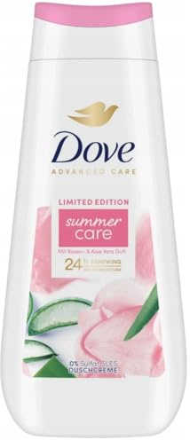 6er Pack - Dove Duschgel Advanced Care mit Rose & Aloe Vera - Summer Care - 225ml