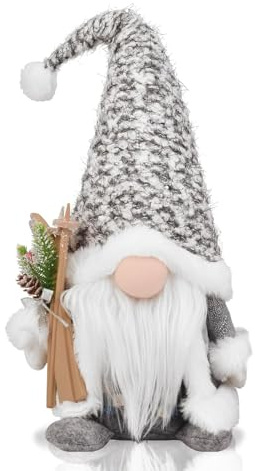 EKARSEN Premium Plüsch Wichtel süße Skandinavische Tomte Weihnachtsdeko - Große Nordische Gnom Figur für Weihnachten Neujahr Ostern Valentinstag