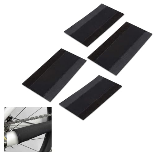 4 Stk Fahrrad Kettenstrebenschutz Neopren Schwarz,Kettenschutz,Rahmenschutz,Chain Guard,Fahrradzubehör,Schutzpolster Für MTB Rennrad