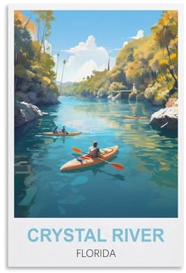 1000-teiliges Puzzle „Crystal River Florida“, 38 x 26 cm, ideal für Erwachsene und Familien, auch als Entspannungsspielzeug geeignet.